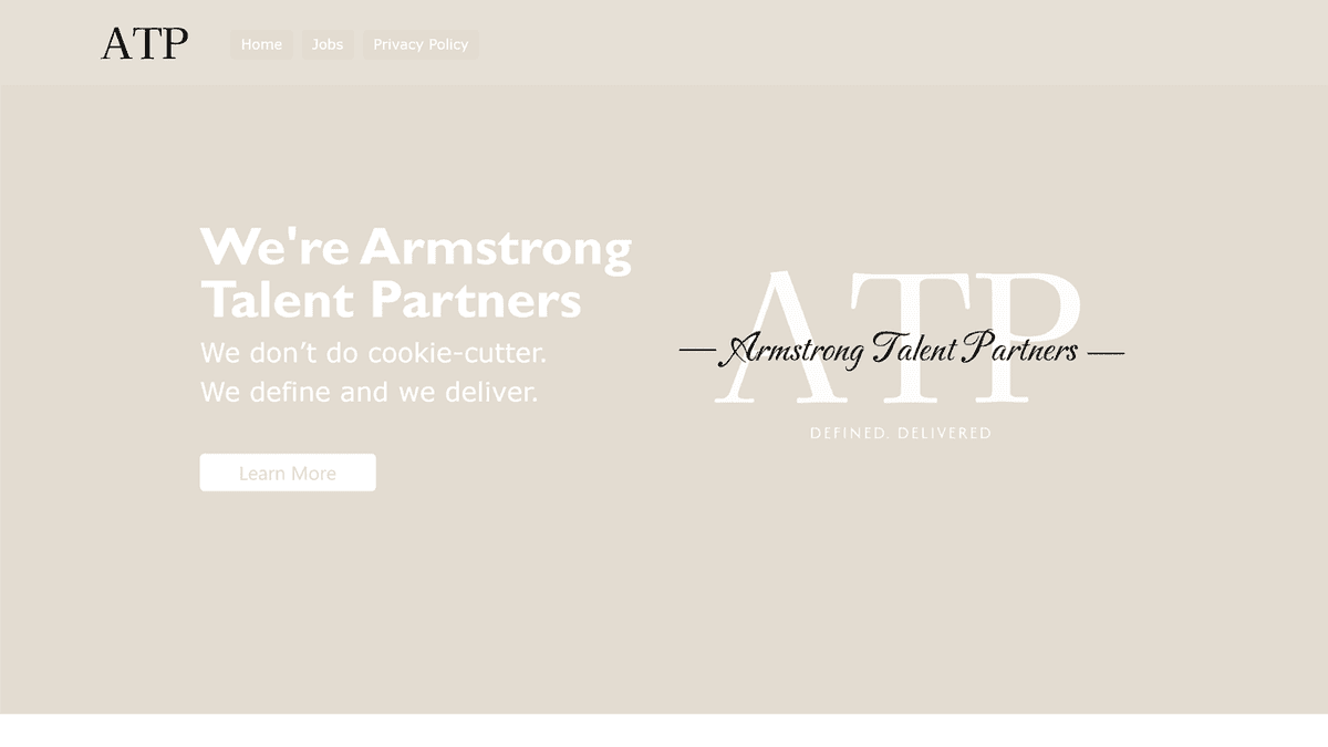 Armstrong Talent Partners - Louise Goodwin Freelance Web Designer