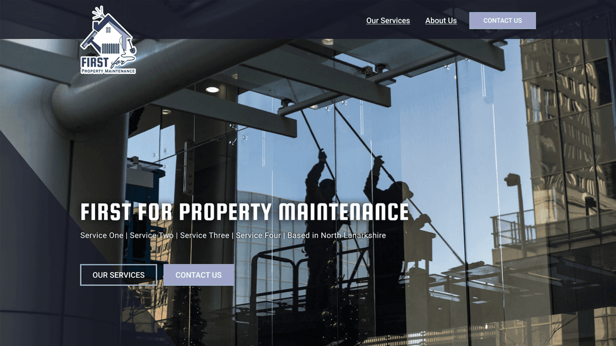 First for Property Maintenance - Louise Goodwin Freelance Web Designer